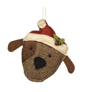 Christmas tree holiday felt dog ornament